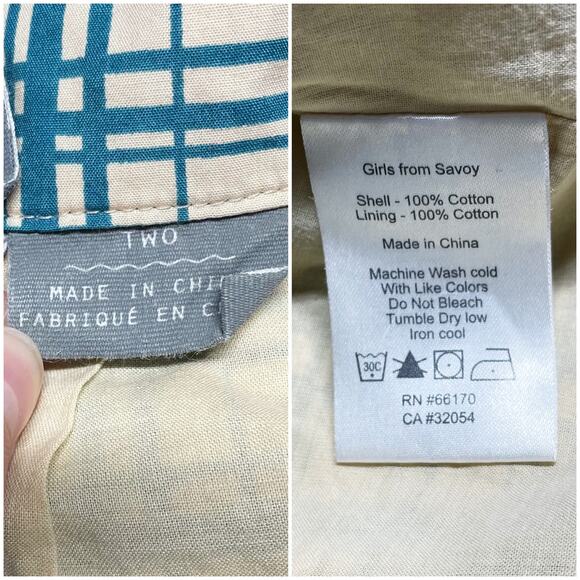 ANTHROPOLOGIE GIRLS FROM SAVOY Lane Change Retro Plaid Cotton Skirt Size 2 - Picture 8 of 8